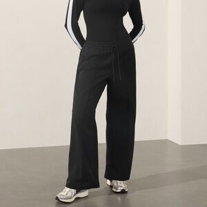 Athleta Endeavor High Rise Relaxed Wide Leg Pants Black MP